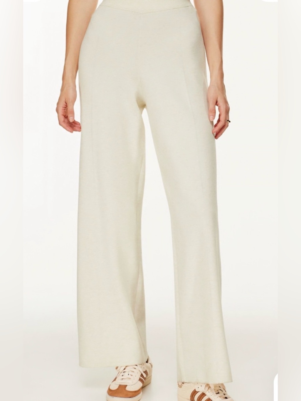 Aritzia Wilfred Free Cream Knit Pants